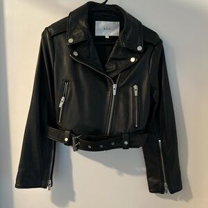A.L.C. Black Leather Moto Jacket